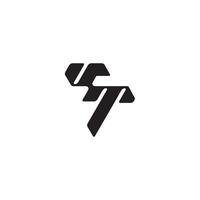 dynamic and cool design TV monogram initial logo letter esport concept vector