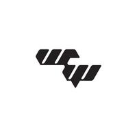 dynamic and cool design WW monogram initial logo letter esport concept vector