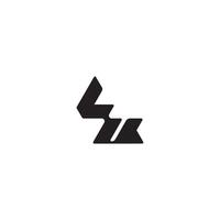dynamic and cool design UL monogram initial logo letter esport concept vector