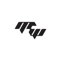 dynamic and cool design WM monogram initial logo letter esport concept vector