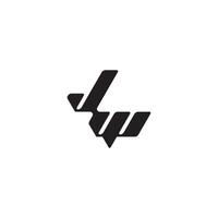 dynamic and cool design WJ monogram initial logo letter esport concept vector
