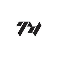esport concept DT dynamic and cool design monogram initial logo letter vector