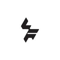 esport concept FL dynamic and cool design monogram initial logo letter vector