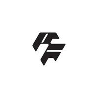 esport concept FP dynamic and cool design monogram initial logo letter vector