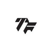 esport concept FT dynamic and cool design monogram initial logo letter vector