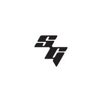 esport concept monogram initial logo letter dynamic and cool design GS vector