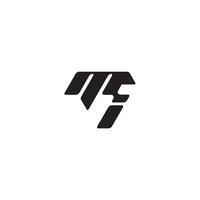 esport concept monogram initial logo letter dynamic and cool design IM vector