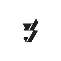 esport concept monogram initial logo letter dynamic and cool design JD vector