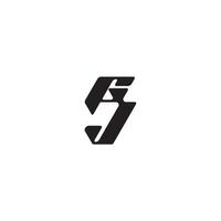 esport concept monogram initial logo letter dynamic and cool design JG vector