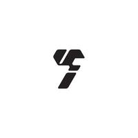 esport concept monogram initial logo letter dynamic and cool design IV vector