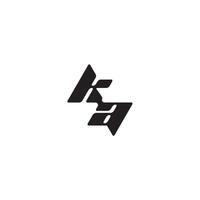 monogram initial logo dynamic and cool design AK esport concept letter vector