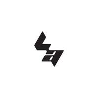 monogram initial logo dynamic and cool design AL esport concept letter vector