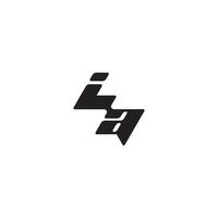 monogram initial logo dynamic and cool design AI esport concept letter vector