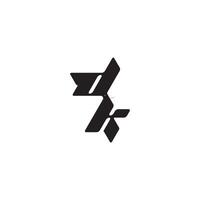 esport concept monogram initial logo letter dynamic and cool design KD vector