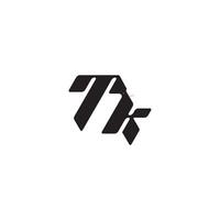 esport concept monogram initial logo letter dynamic and cool design KT vector