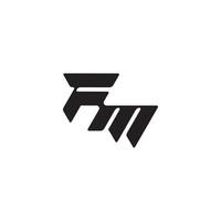 monogram initial logo dynamic and cool design MF esport concept letter vector