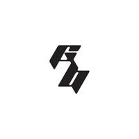 monogram initial logo dynamic and cool design BG esport concept letter vector