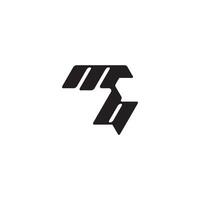 monogram initial logo dynamic and cool design BM esport concept letter vector