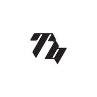 monogram initial logo dynamic and cool design BT esport concept letter vector