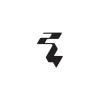 monogram initial logo dynamic and cool design LZ esport concept letter vector