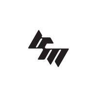 monogram initial logo dynamic and cool design MB esport concept letter vector