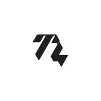 monogram initial logo dynamic and cool design LT esport concept letter vector