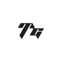 monogram initial logo dynamic and cool design CT esport concept letter vector