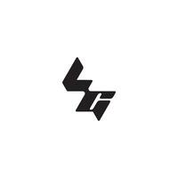 monogram initial logo dynamic and cool design CL esport concept letter vector