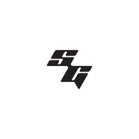 monogram initial logo dynamic and cool design CS esport concept letter vector