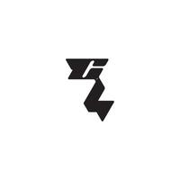 monogram initial logo dynamic and cool design LC esport concept letter vector