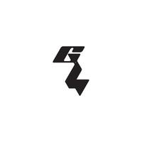 monogram initial logo dynamic and cool design LG esport concept letter vector