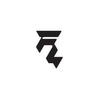monogram initial logo dynamic and cool design LF esport concept letter vector