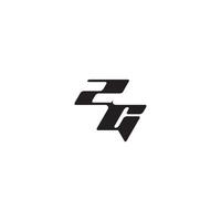 monogram initial logo dynamic and cool design CZ esport concept letter vector