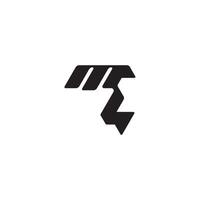 monogram initial logo dynamic and cool design LM esport concept letter vector