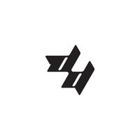 monogram initial logo dynamic and cool design DD esport concept letter vector