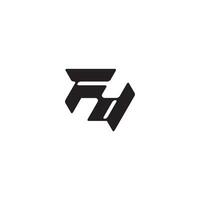 monogram initial logo dynamic and cool design DF esport concept letter vector