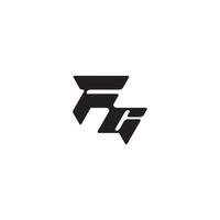 monogram initial logo dynamic and cool design CF esport concept letter vector