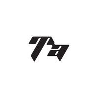 monogram initial logo dynamic and cool design AT esport concept letter vector