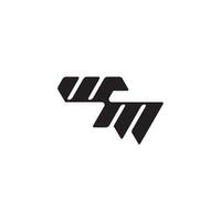 monogram initial logo dynamic and cool design MW esport concept letter vector