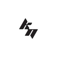 monogram initial logo dynamic and cool design NK esport concept letter vector