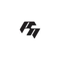 monogram initial logo dynamic and cool design NP esport concept letter vector
