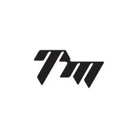 monogram initial logo dynamic and cool design MT esport concept letter vector