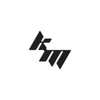 monogram initial logo dynamic and cool design MK esport concept letter vector
