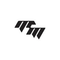 monogram initial logo dynamic and cool design MM esport concept letter vector