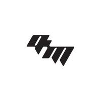 monogram initial logo dynamic and cool design MQ esport concept letter vector