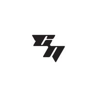 monogram initial logo dynamic and cool design NC esport concept letter vector