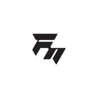 monogram initial logo dynamic and cool design NF esport concept letter vector