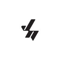monogram initial logo dynamic and cool design NJ esport concept letter vector