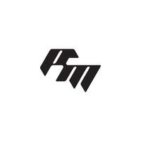 monogram initial logo dynamic and cool design MP esport concept letter vector