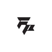monogram initial logo dynamic and cool design PF esport concept letter vector